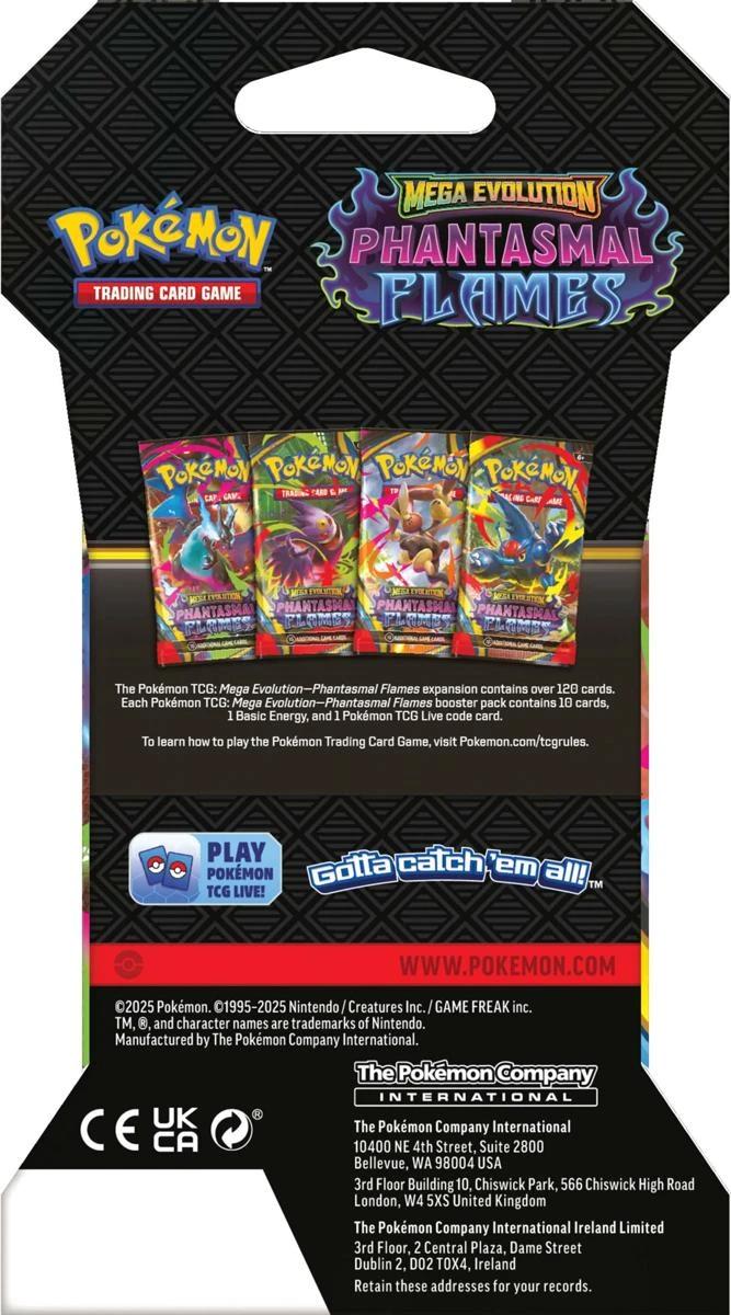 Pokemon Trading Card Game: Mega Evolution - Phantasmal Flames Blisters - Assorted